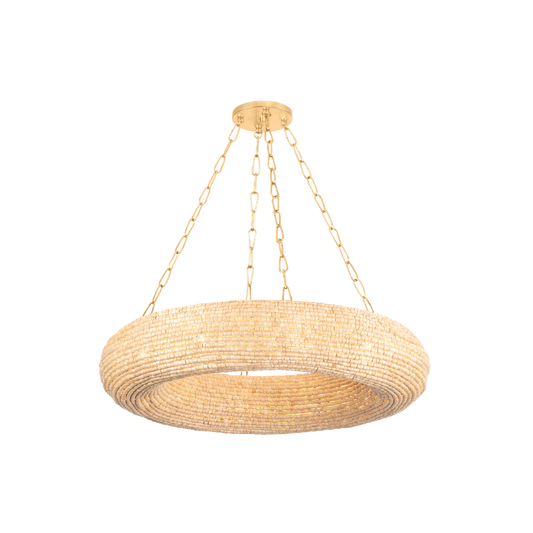 Andrew Martin Lure Chandelier Wood Beaded