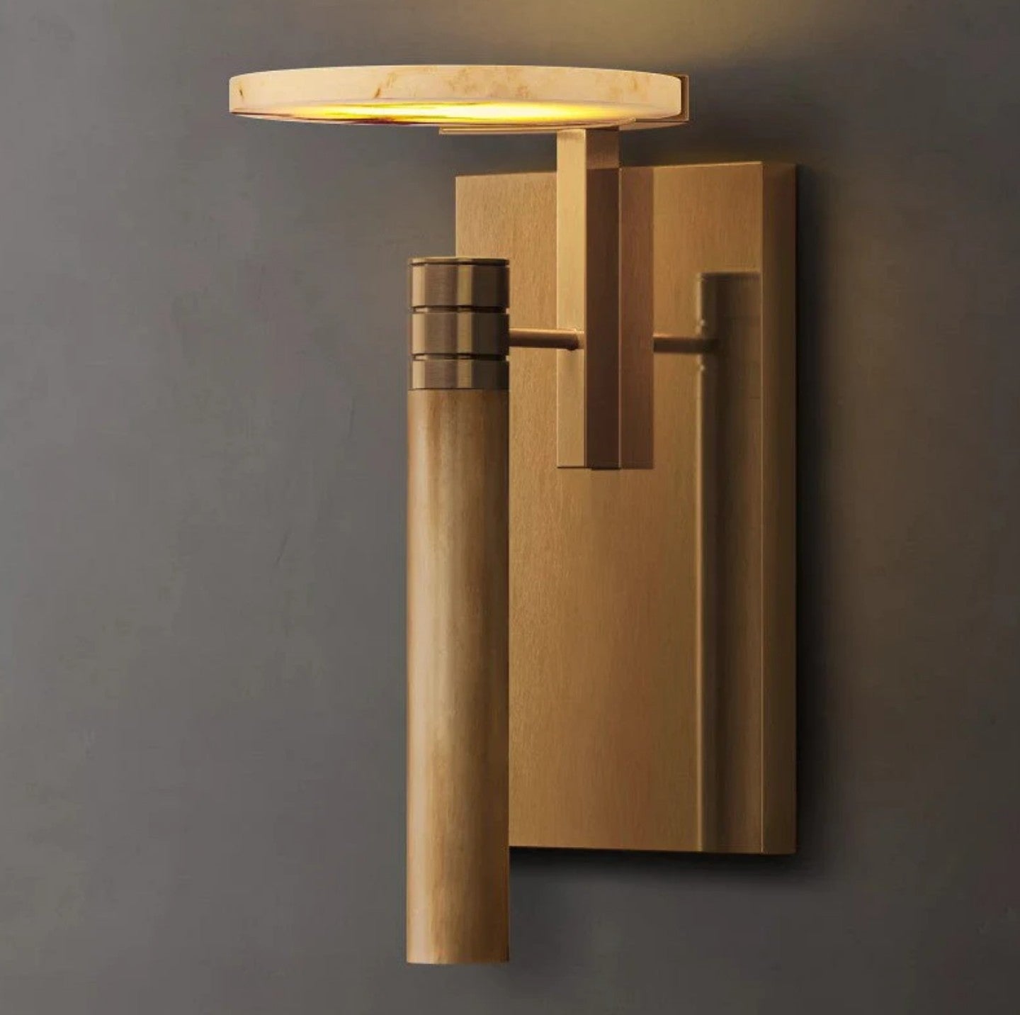 Melange Disc Wall Light Brass