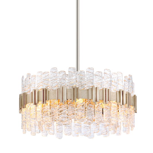 Ciro Large Pendant Light in Silver Leaf