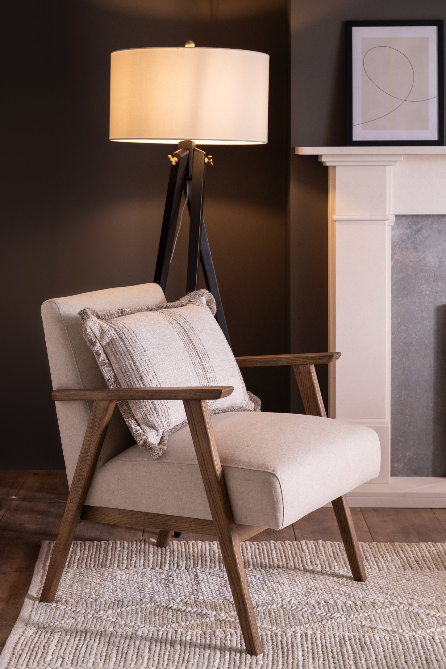 Andrew Martin | Tripod Floor Lamp Tudor Brown