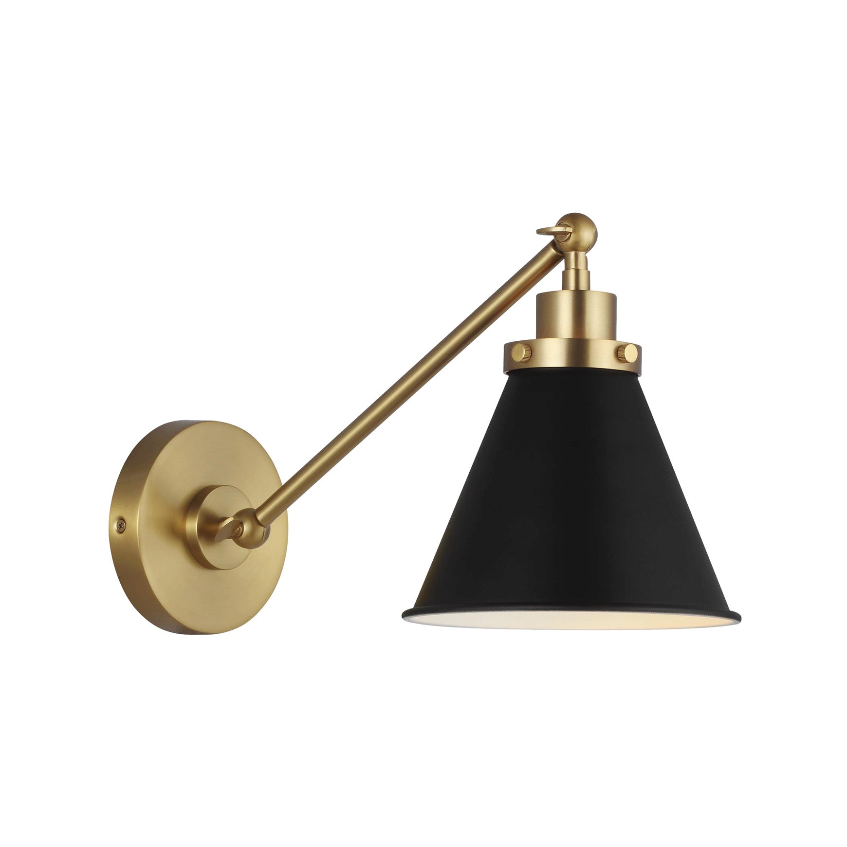 Wellfleet Wall Light Black & Brass
