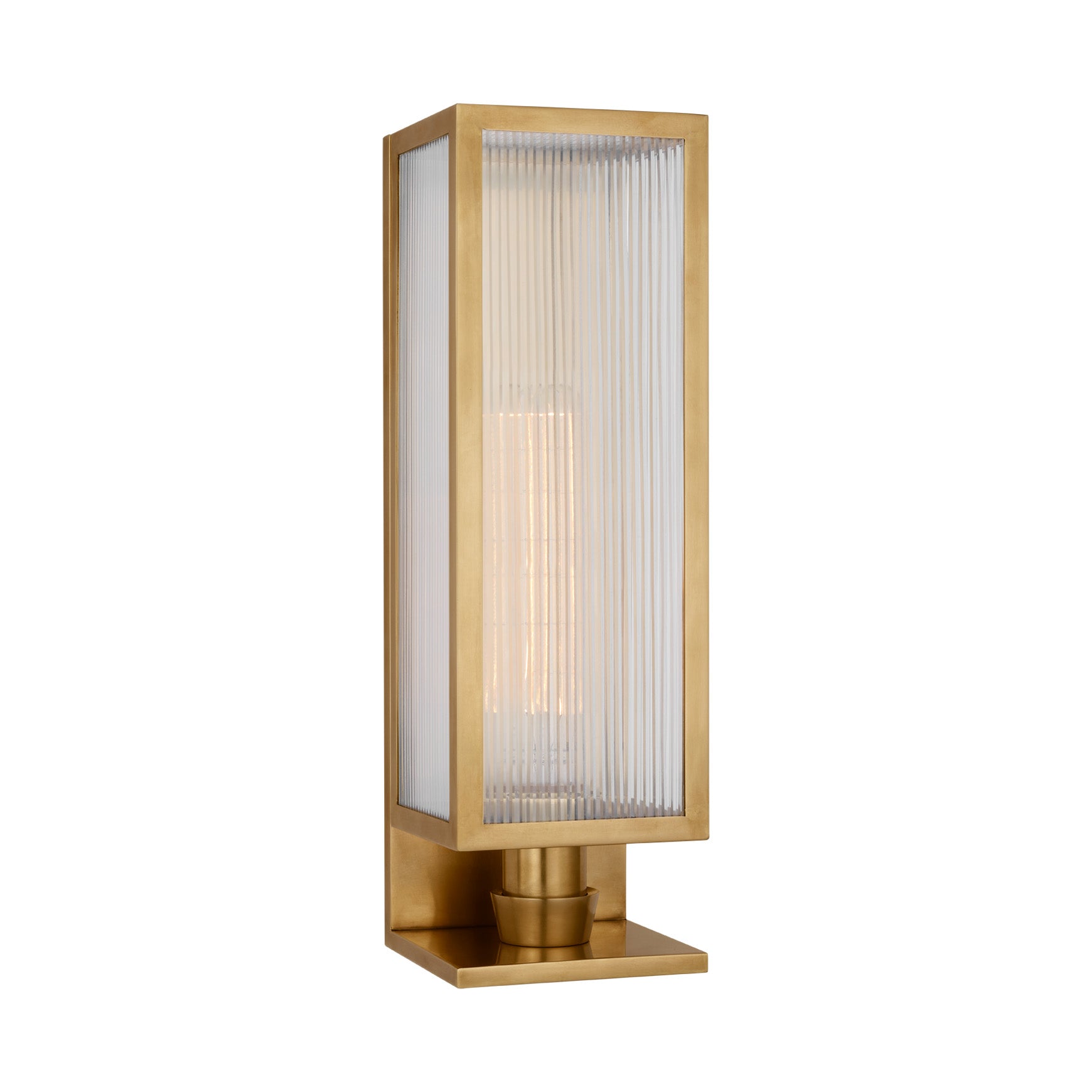 York Box Wall Light Soft Brass