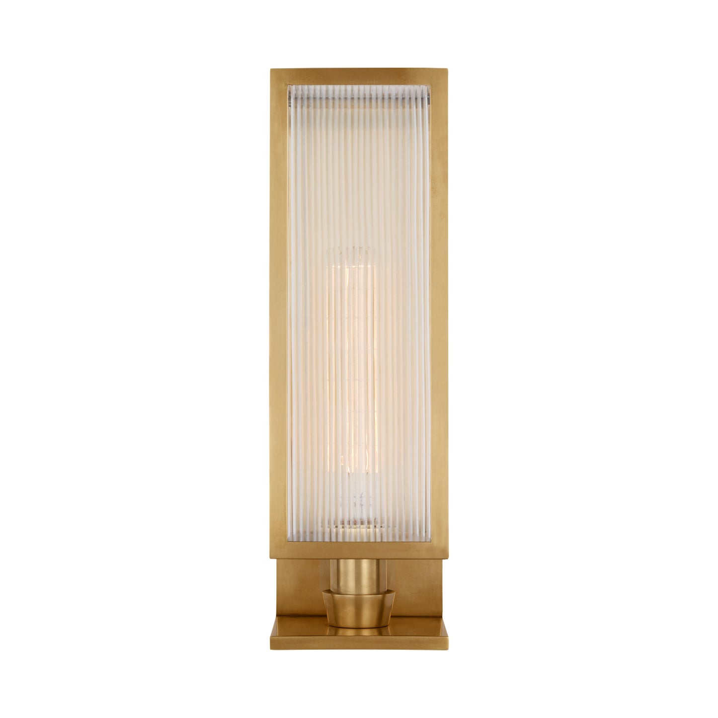 York Box Wall Light Soft Brass