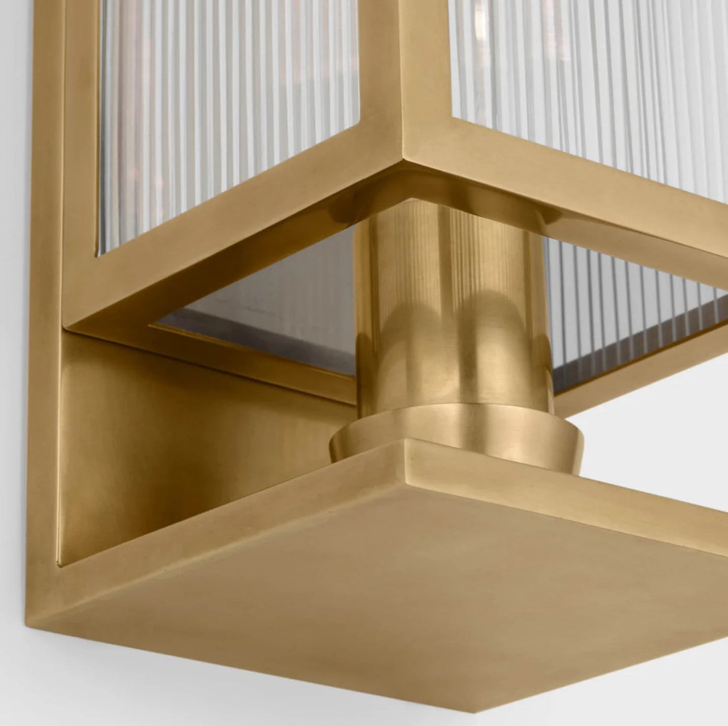 York Box Wall Light Soft Brass