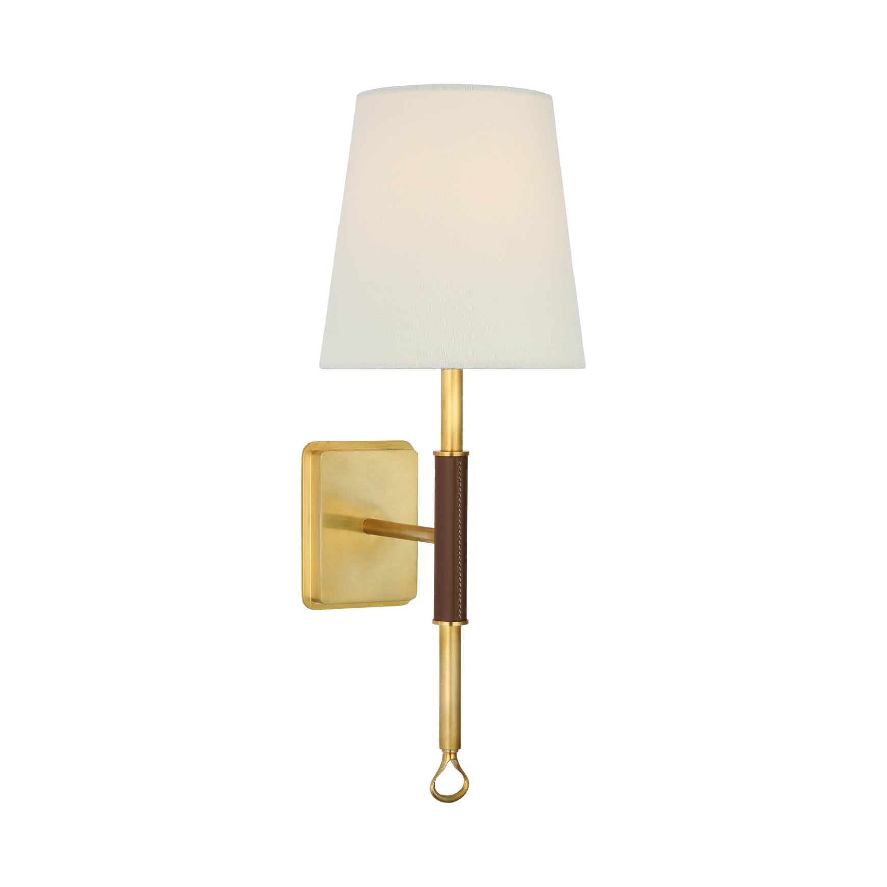 Griffin Wall Light Brass & Leather