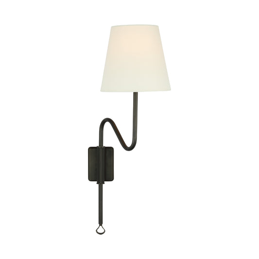 Griffin Art Wall Light Bronze & Leather