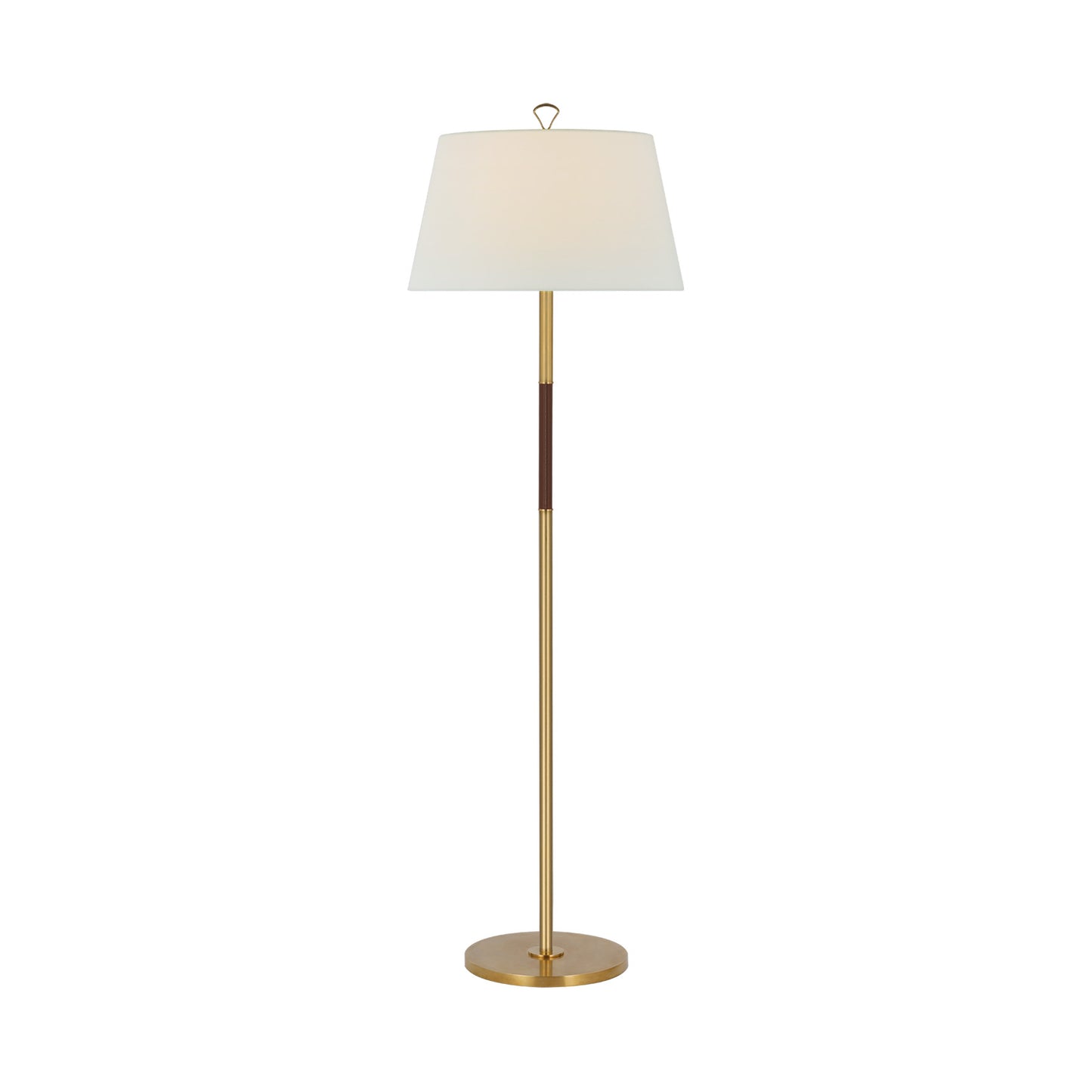 Andrew Martin Griffin Floor Lamp Brass and Leather