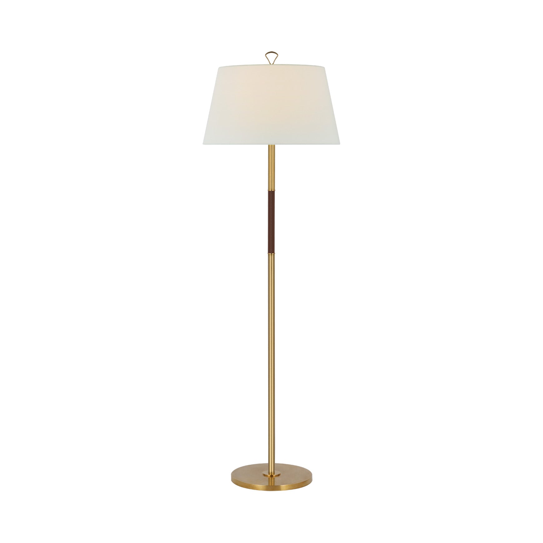 Andrew Martin Griffin Floor Lamp Brass and Leather