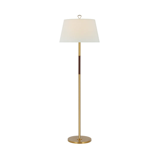 Andrew Martin Griffin Floor Lamp Brass and Leather