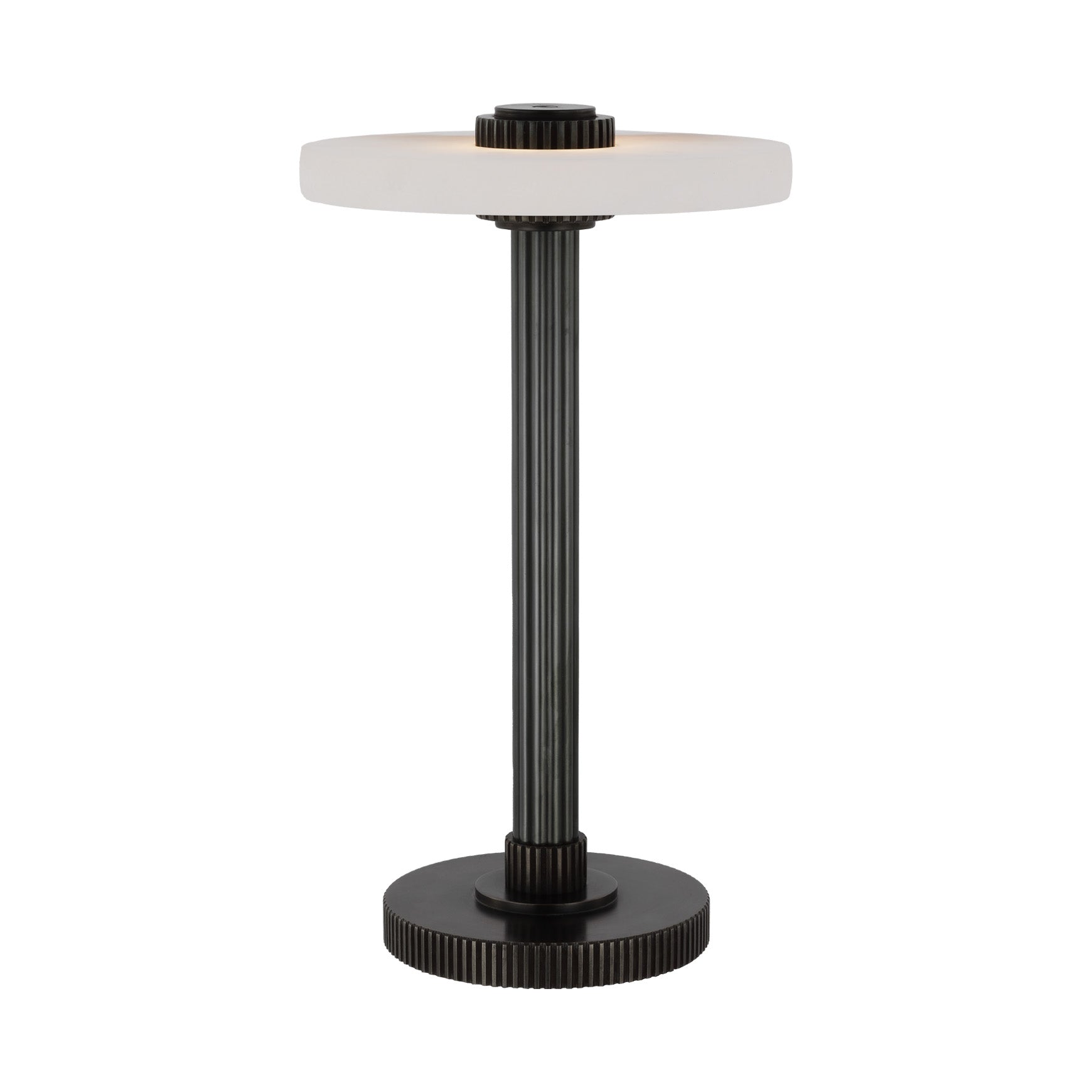 Aran Rechargeable Table Lamp Bronze and Alabaster