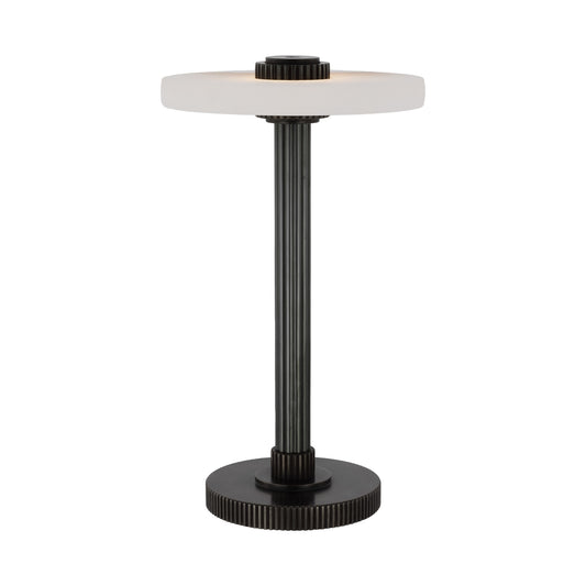 Aran Rechargeable Table Lamp Bronze and Alabaster