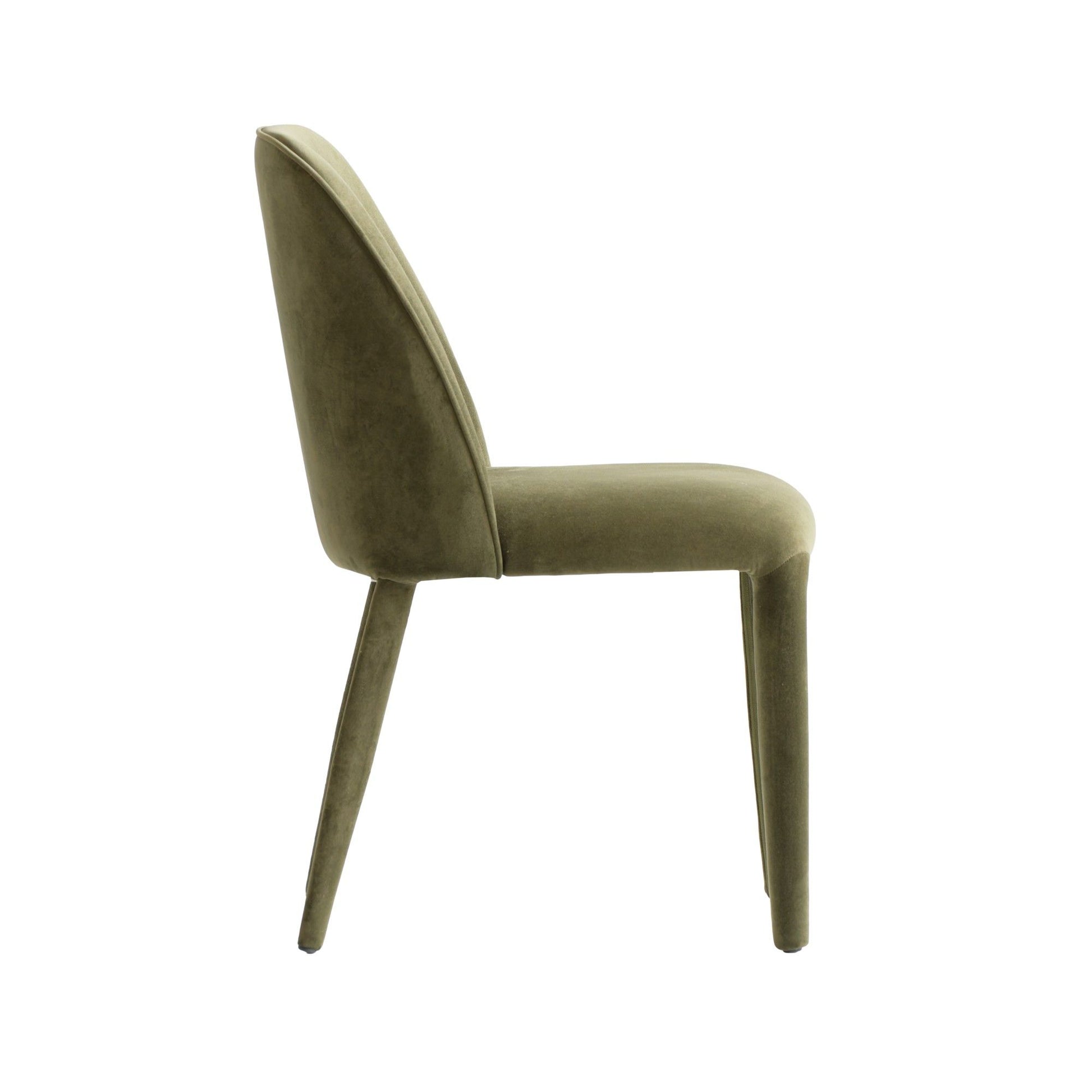 Andrew Martin Carmen Dining Chair Olive side