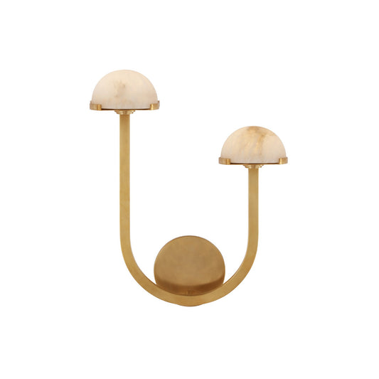Pedra Asymmetrical Wall Light Brass