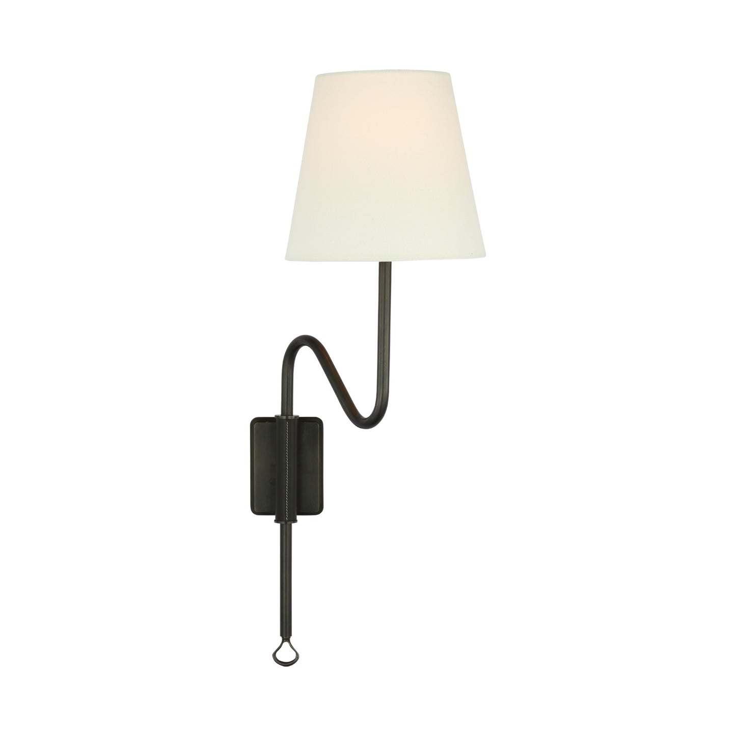 Griffin Art Wall Light Bronze & Leather