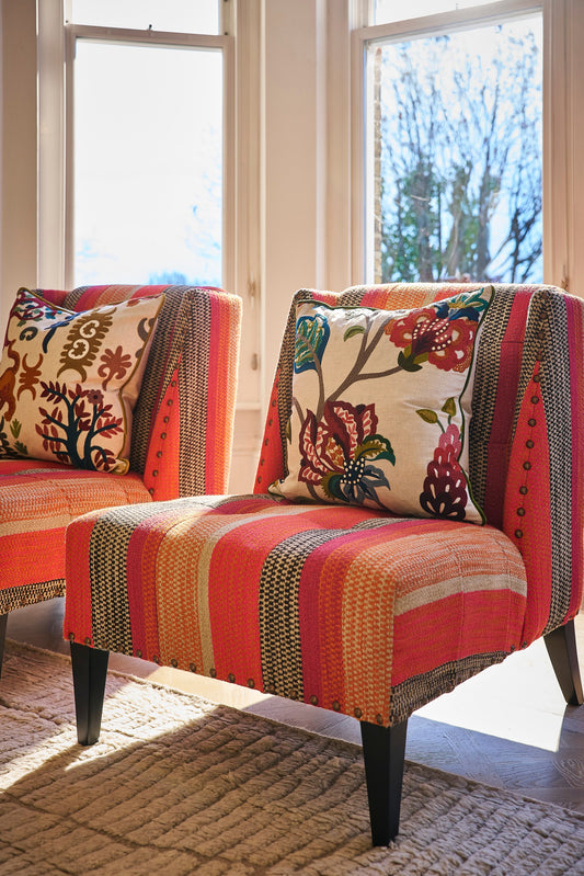 Andrew Martin Triton Custom Chair in Llama Orange
