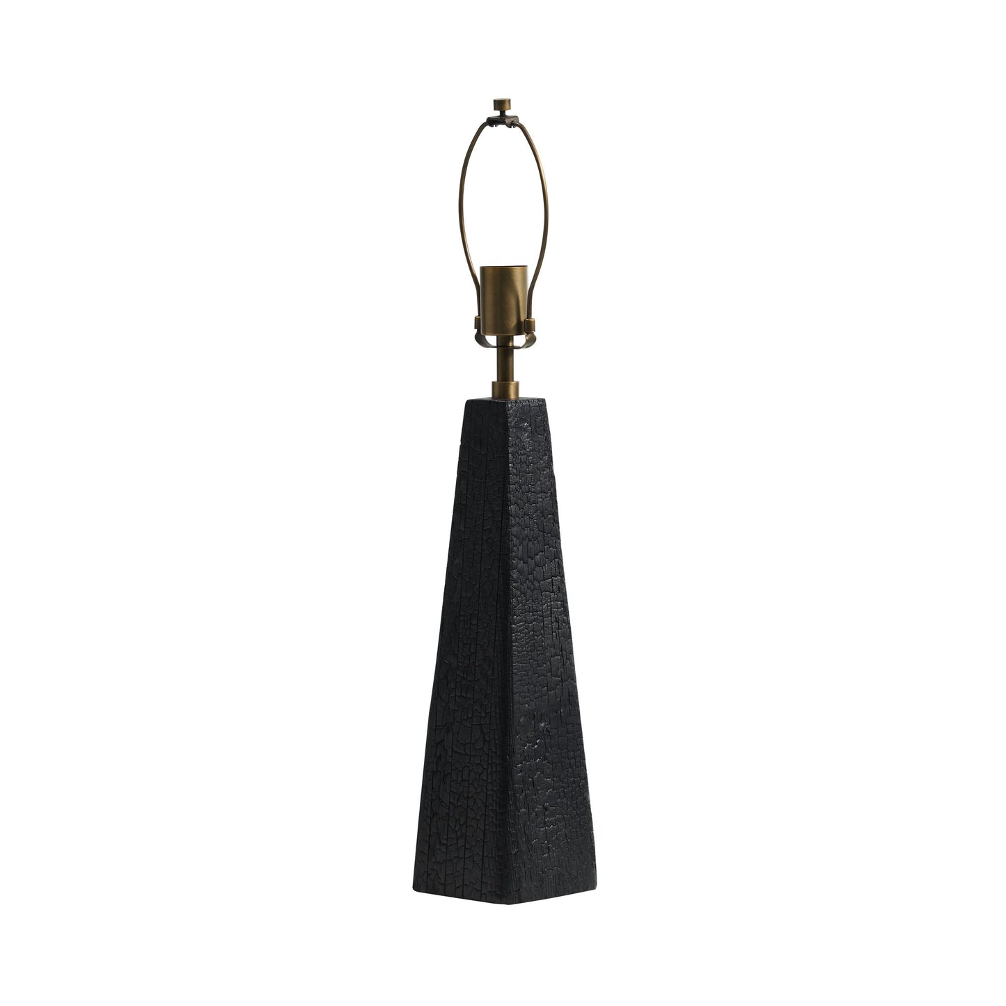 Charred Table Lamp Base detail