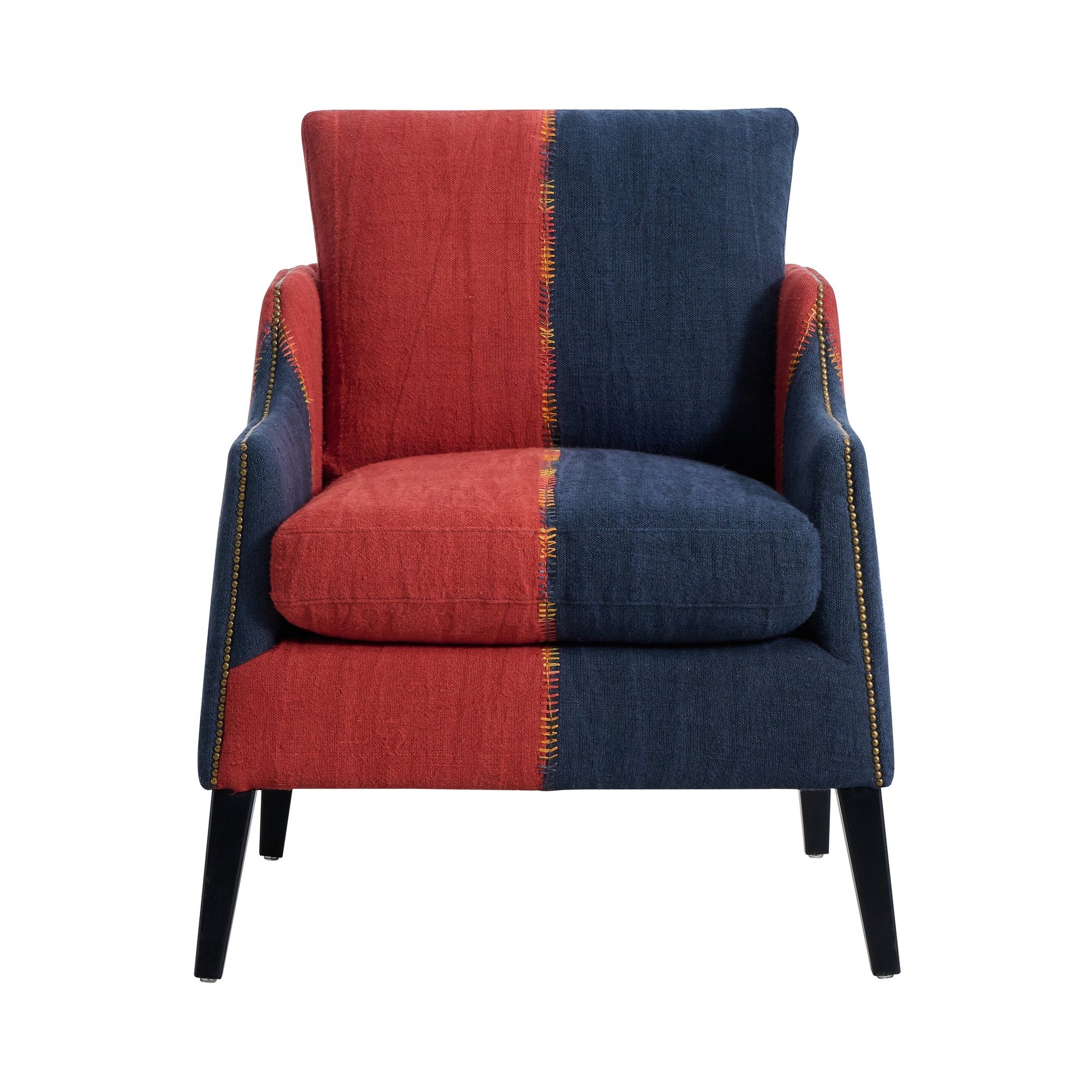 Andrew Martin Regal Chair Turkish Perde Red & Blue