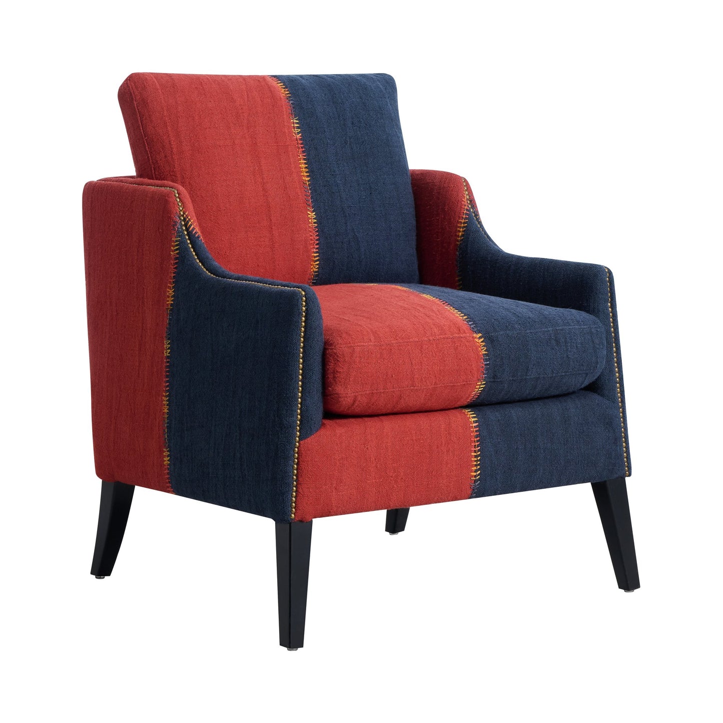 Andrew Martin Regal Chair Turkish Perde Red & Blue