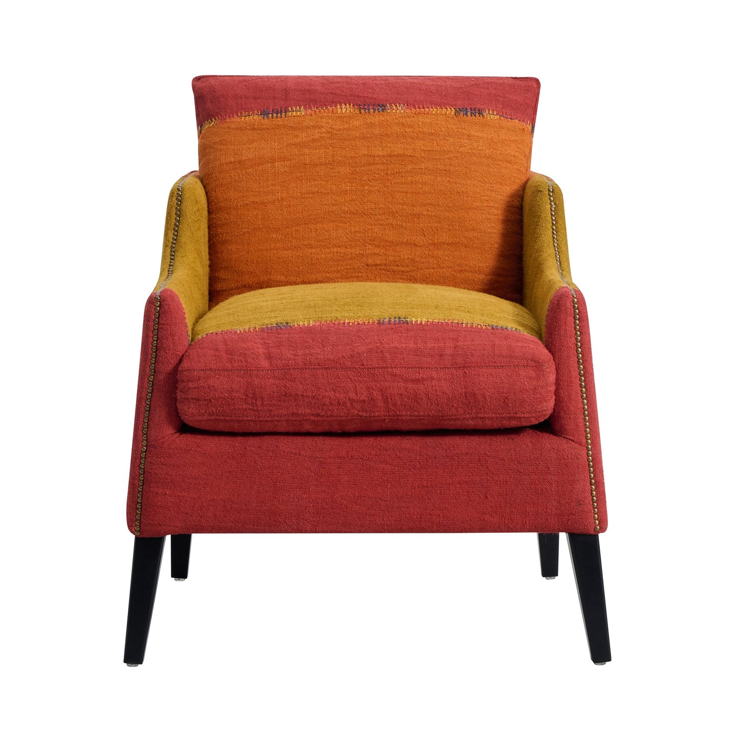 Andrew Martin Regal Chair Turkish Perde Red & Green