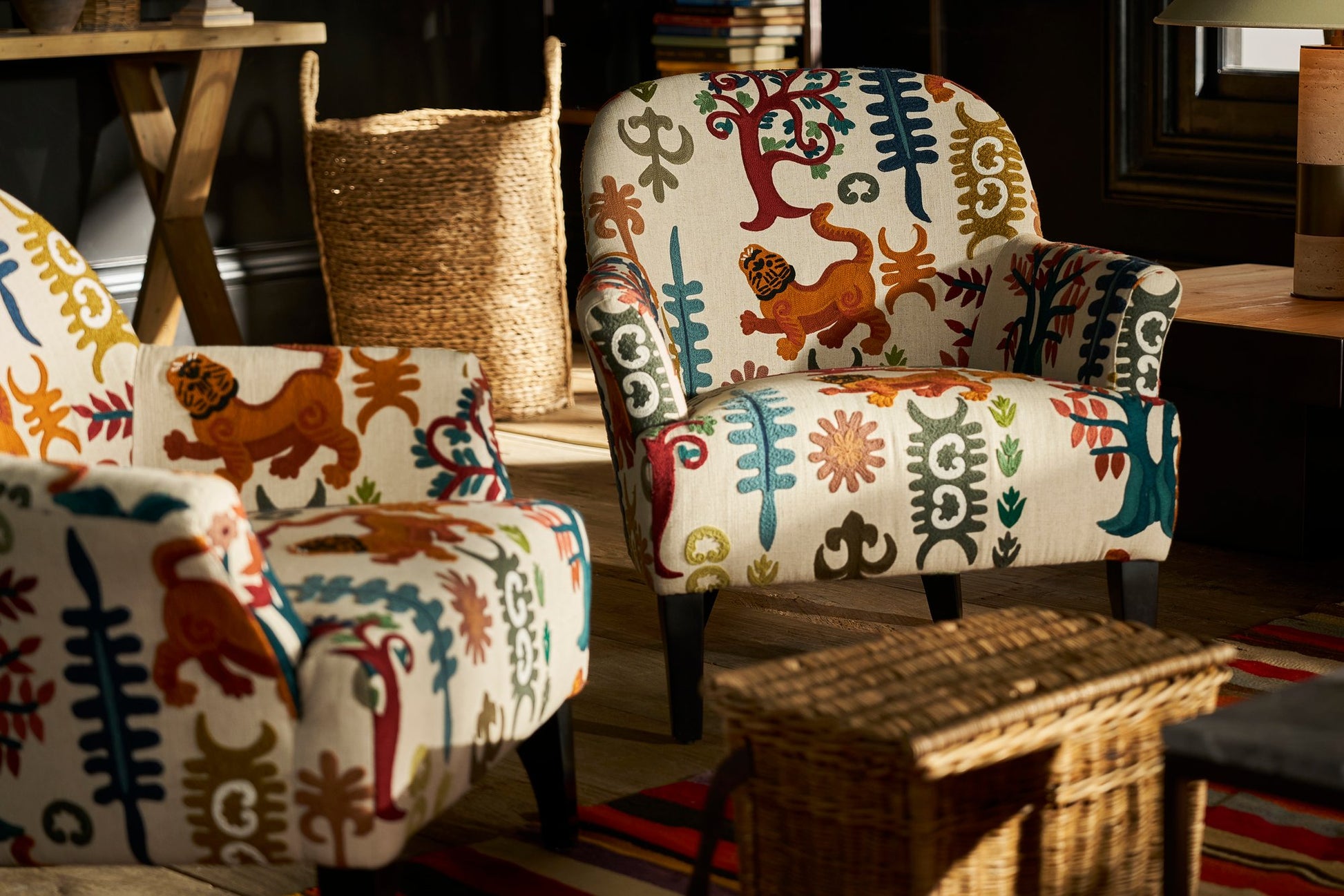 Andrew Martin Victoria Chair Tiger Tree Multi
