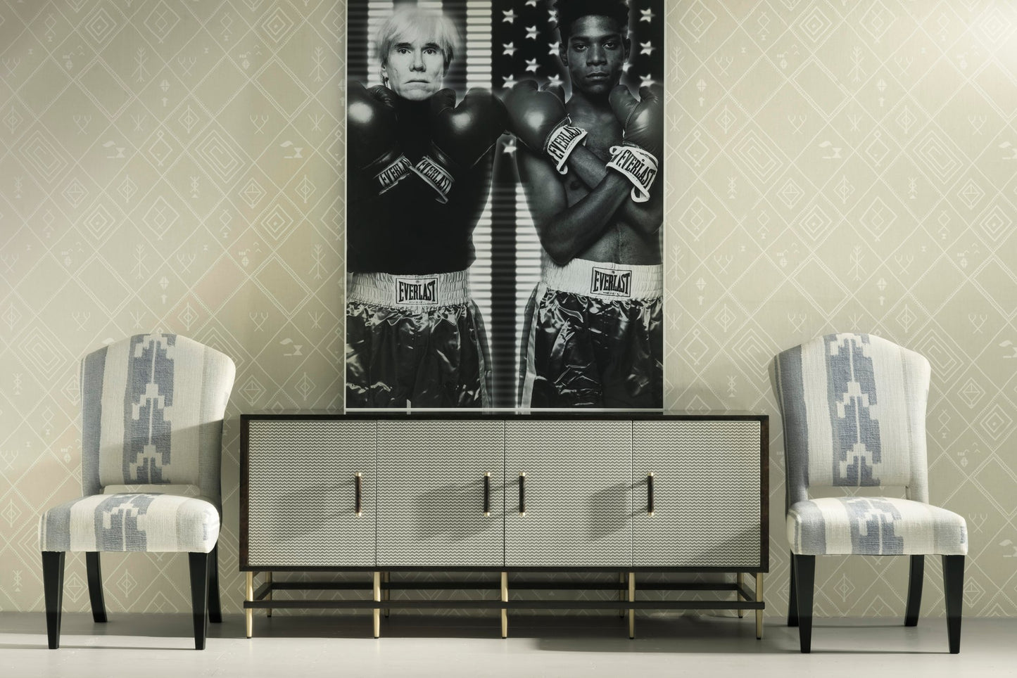 Andrew Martin Bacall Jnr Custom Dining Chair in Indus Denim lifestyle
