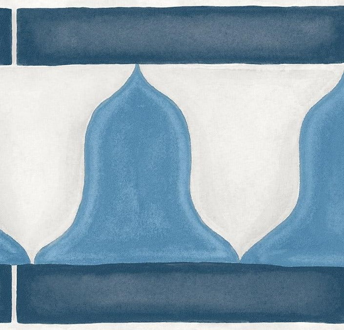 Cole & Son Zellige Border wallpaper - China Blue & White