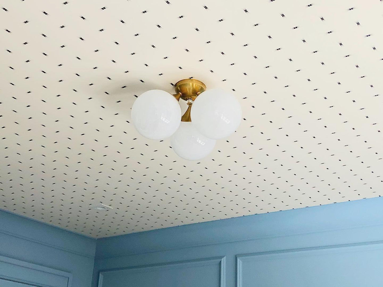 Andrew Martin | Cristol Flush Mount Ceiling Light, Brass