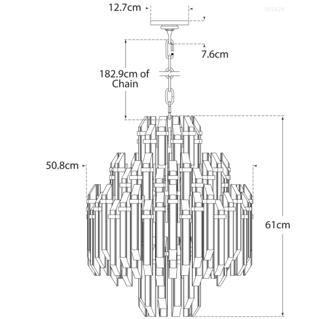 Adele 4 Tier Chandelier dimensions