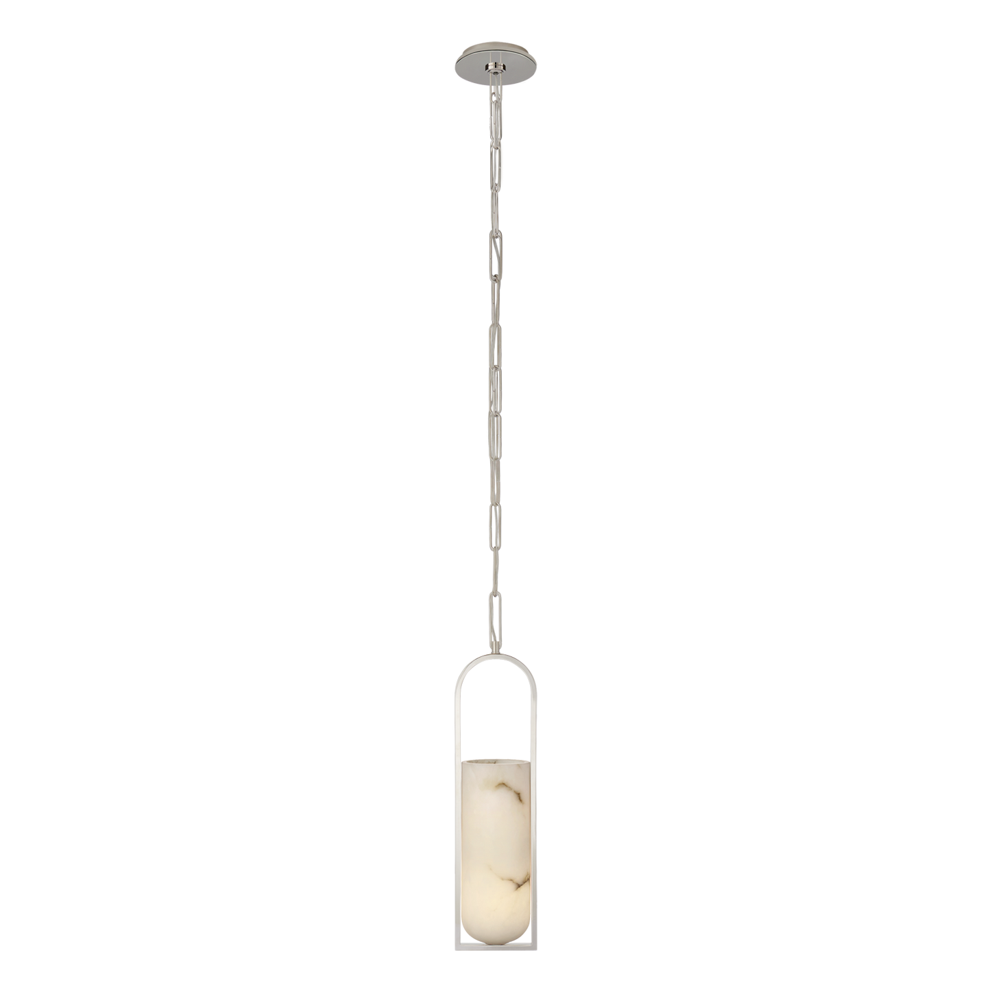 Melange Elongated Pendant Light in Polished Nickel
