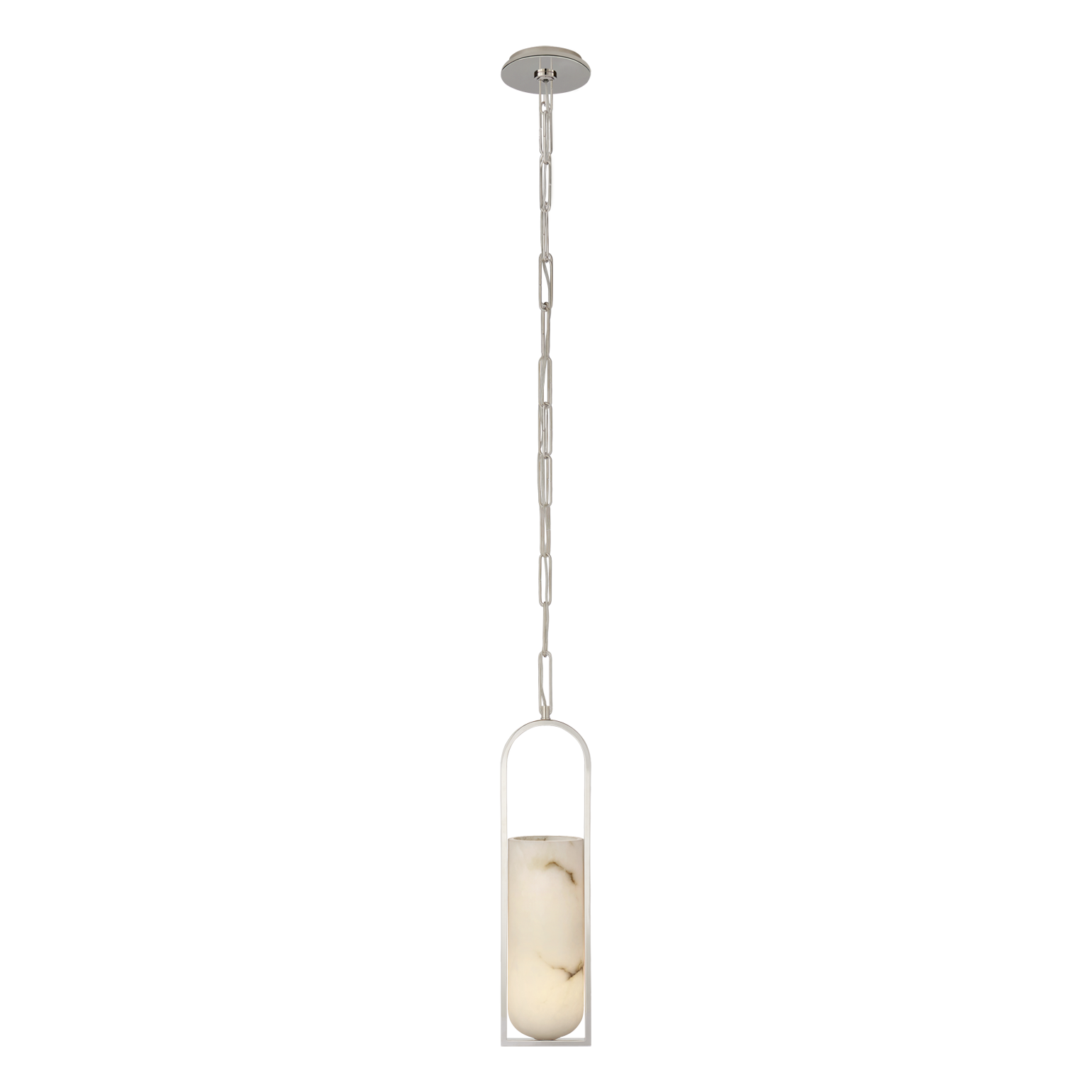 Melange Elongated Pendant Light in Polished Nickel