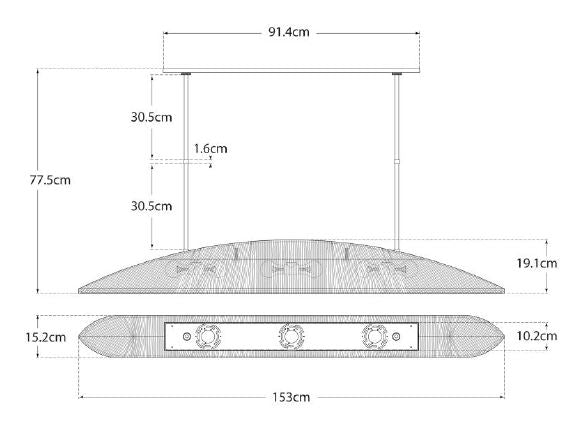 Andrew Martin | Utopia Linear Pendant Light Iron