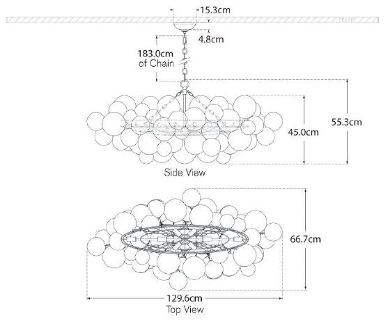 Andrew Martin | Talia Linear Chandelier, Gild