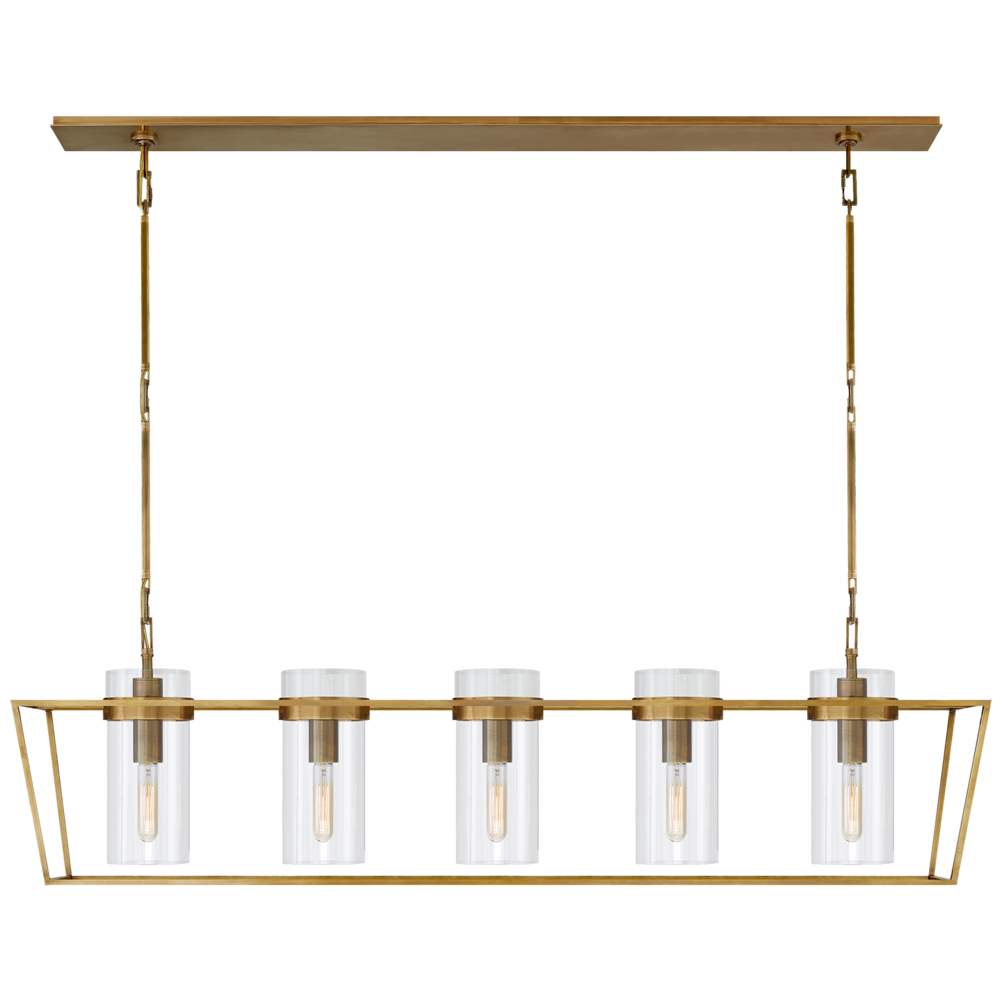 Andrew Martin | Presidio Linear Pendant Light, Antique Brass