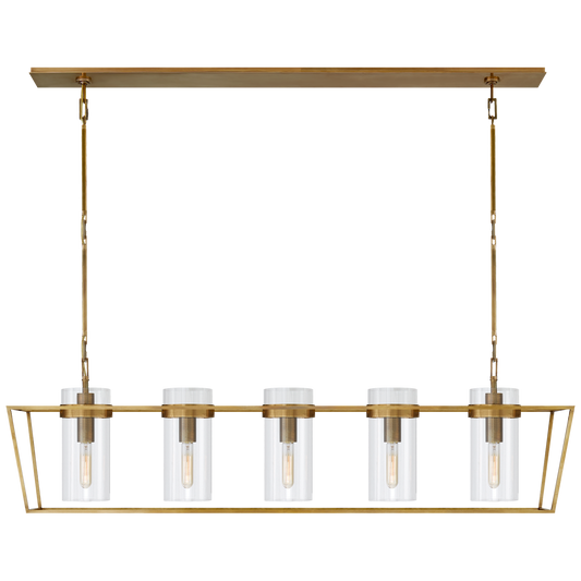 Andrew Martin | Presidio Linear Pendant Light, Antique Brass