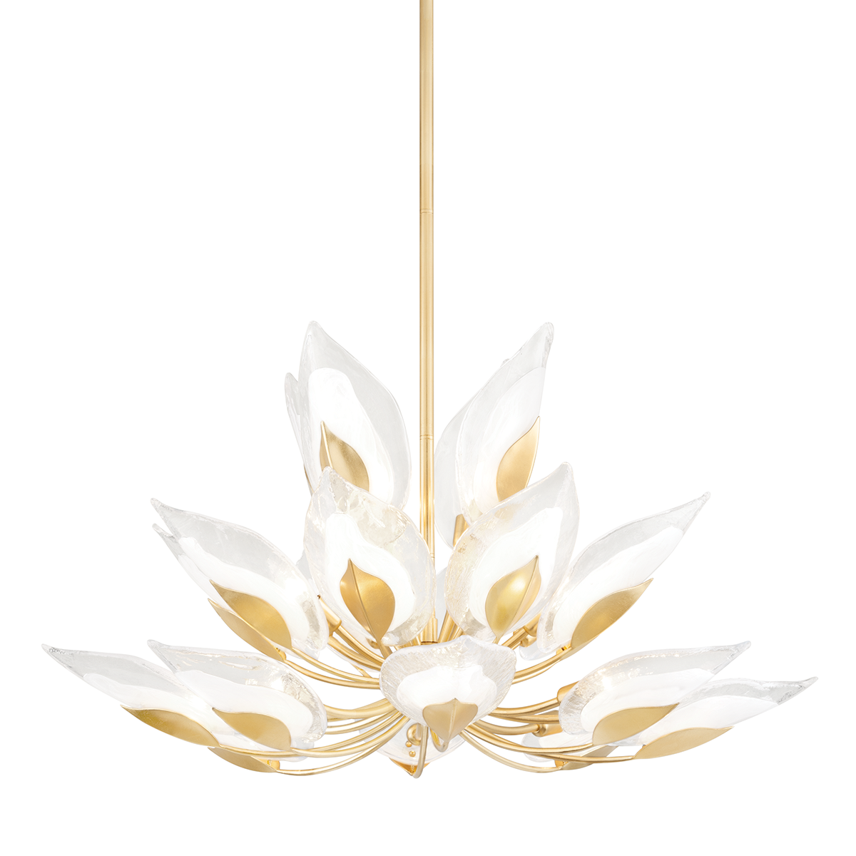 Blossom Chandelier Large in Gold Leaf