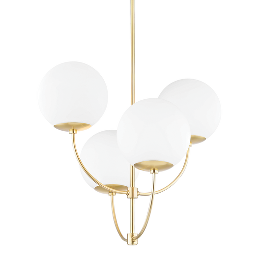 Carrie Chandelier in Aged Brass
