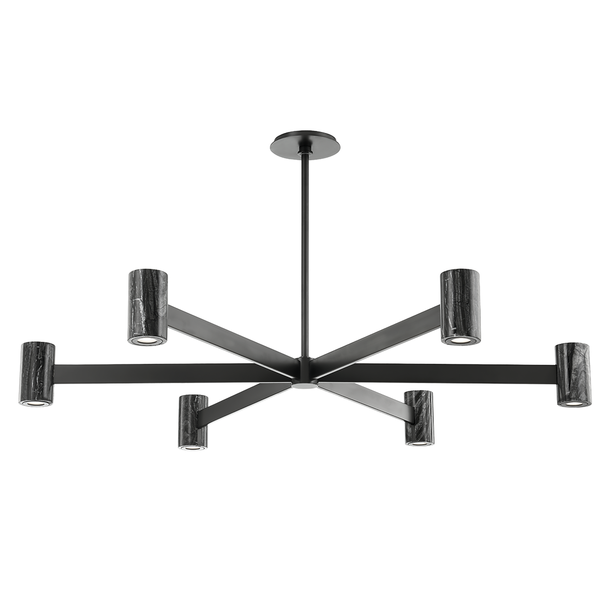 Predock Chandelier in Black Brass