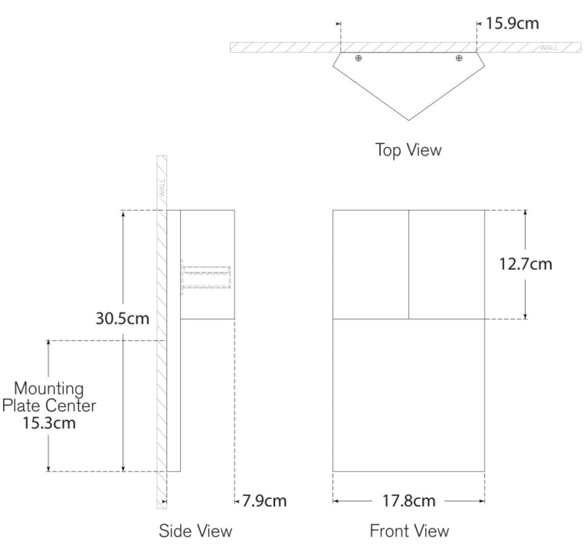 Rega Wall Light dimensions