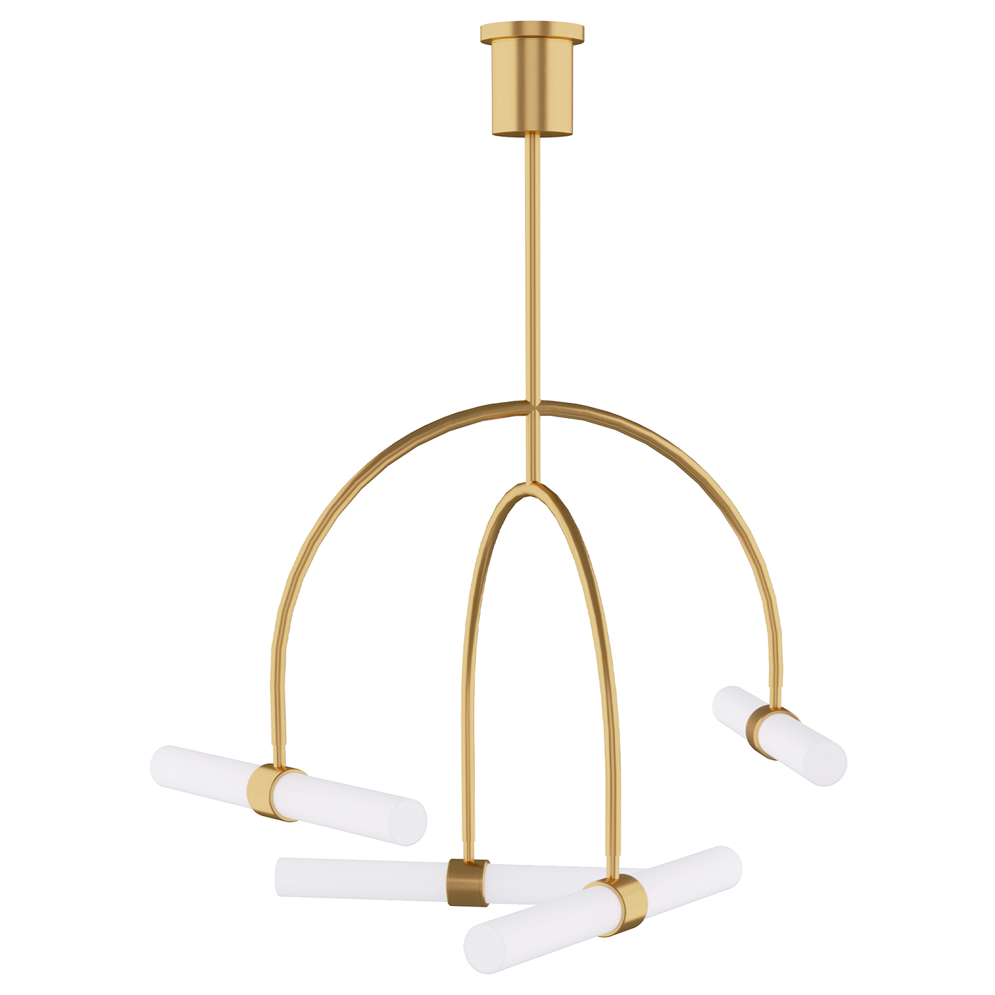 Andrew Martin | Calumn Chandelier, Natural Brass