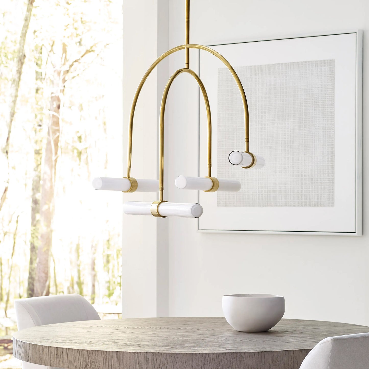 Andrew Martin | Calumn Chandelier, Natural Brass
