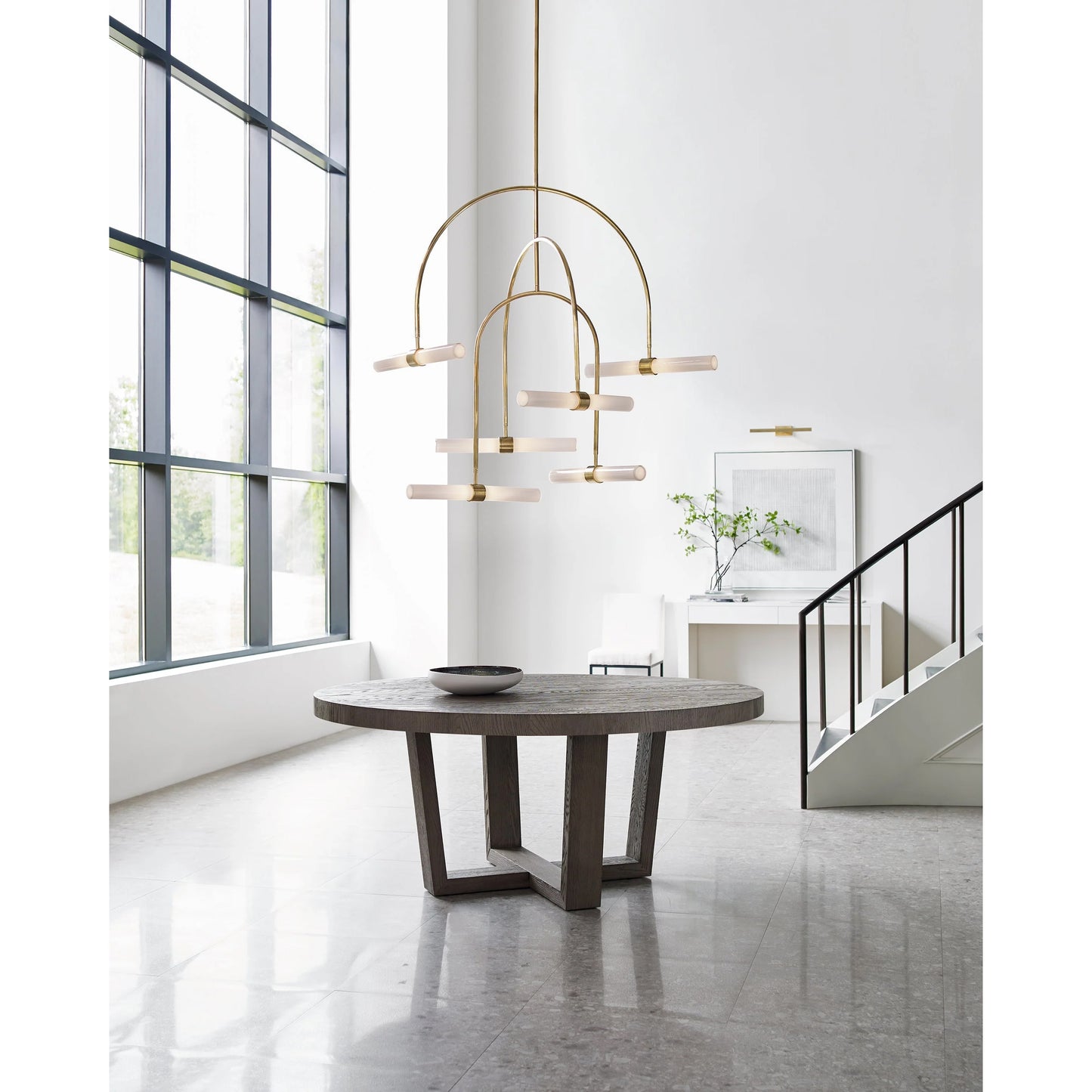 Andrew Martin | Calumn Chandelier, Natural Brass