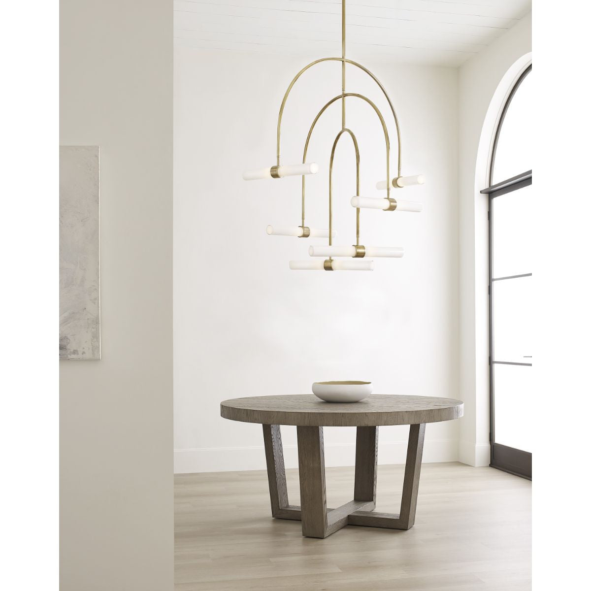 Andrew Martin | Calumn Chandelier, Natural Brass
