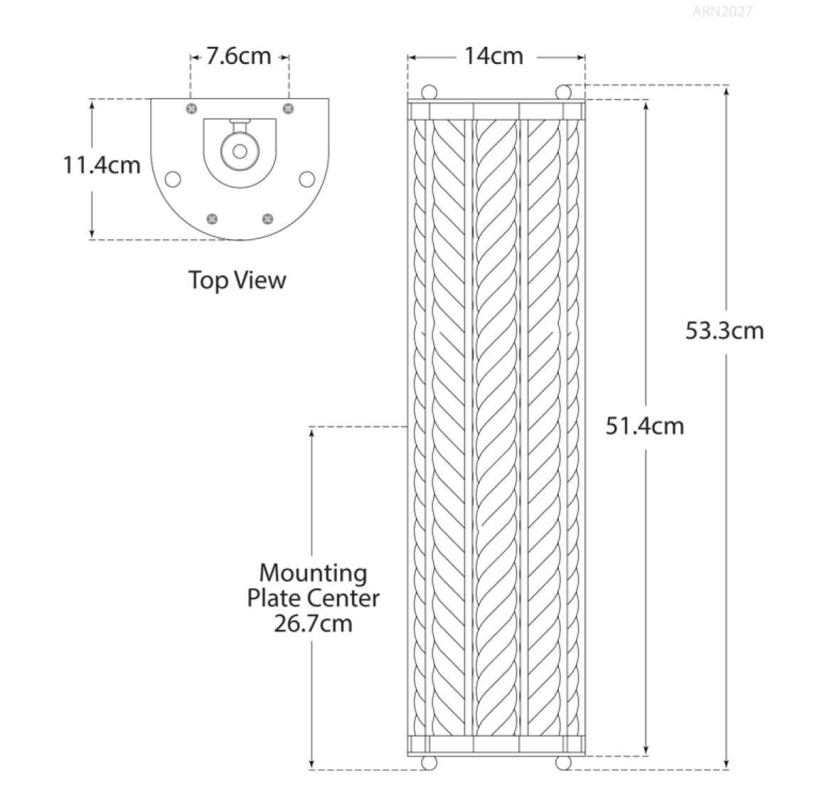 Eaton Linear Wall Light dimensions