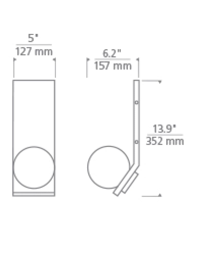 Mina Wall Light dimensions