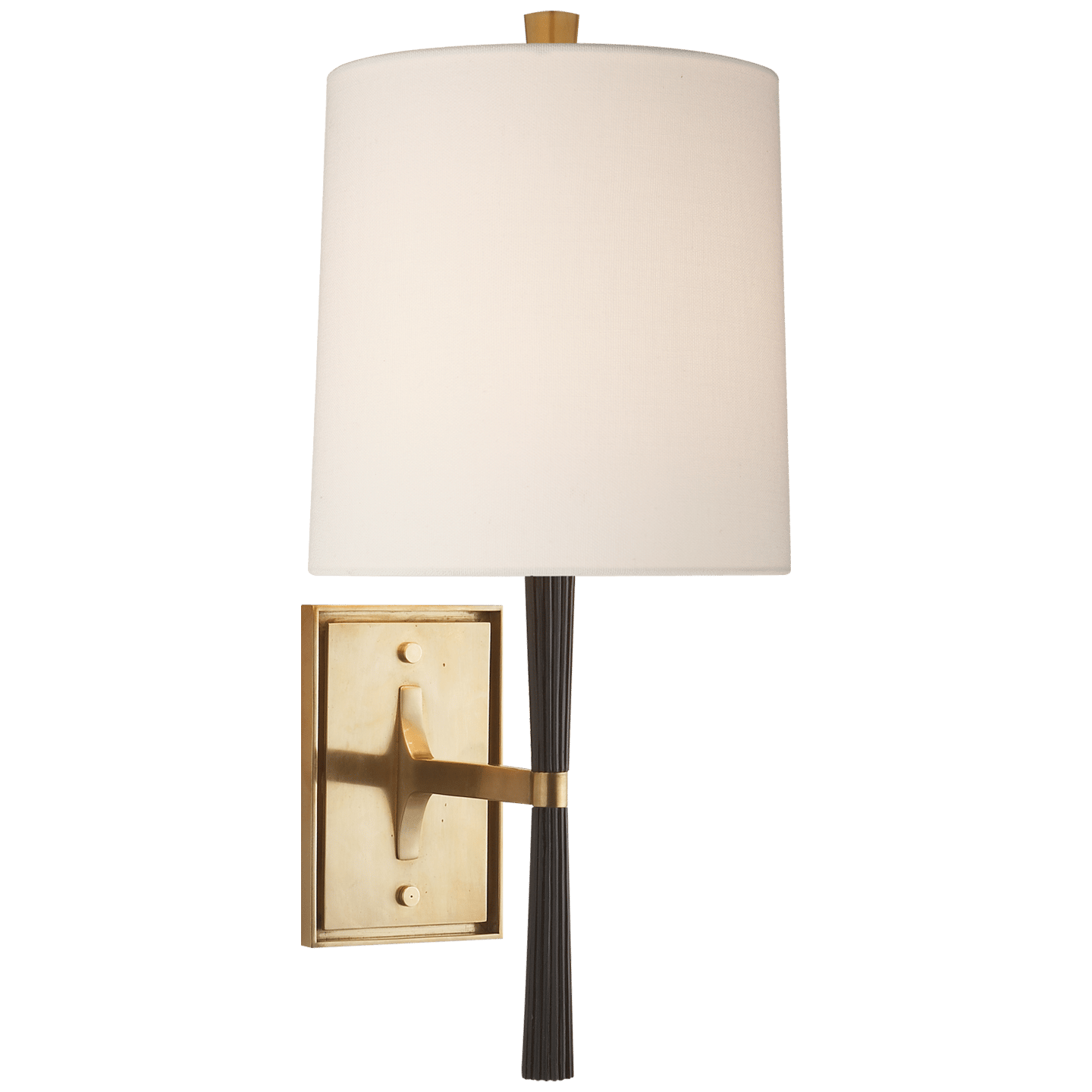 Andrew Martin Refined Rib Wall Light Ebony Resin & Soft Brass