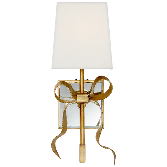 Ellery Wall Light Soft Brass Cream Shade