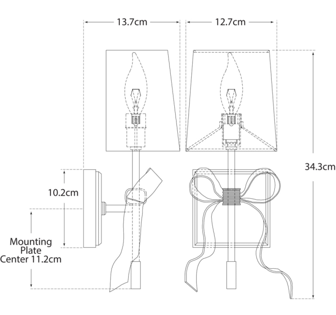 Ellery Wall Light dimensions