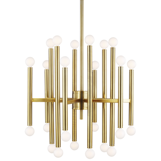 Andrew Martin | Beckman Modern Chandelier, Burnished Brass