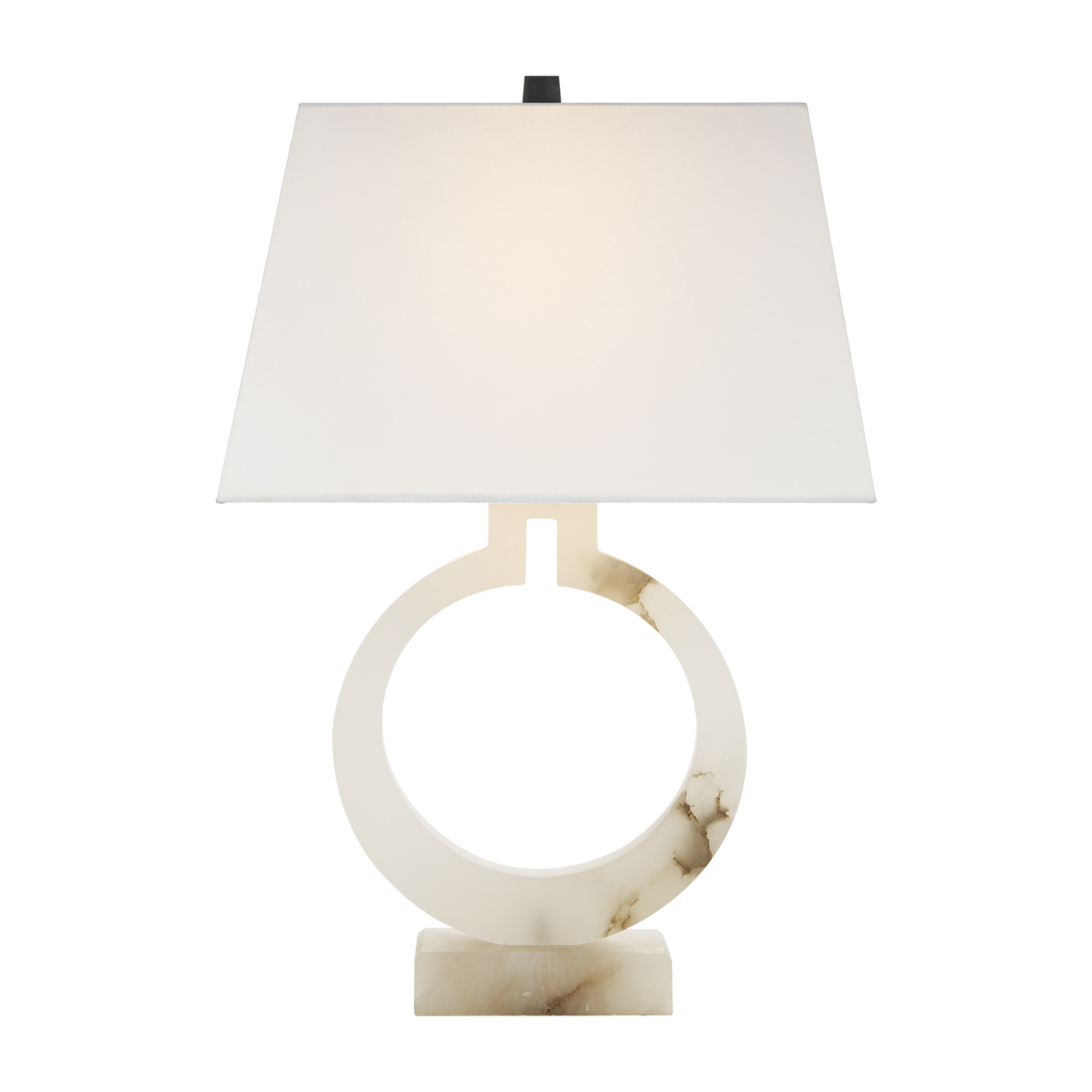 Andrew Martin Ring Form Table Lamp in Alabaster