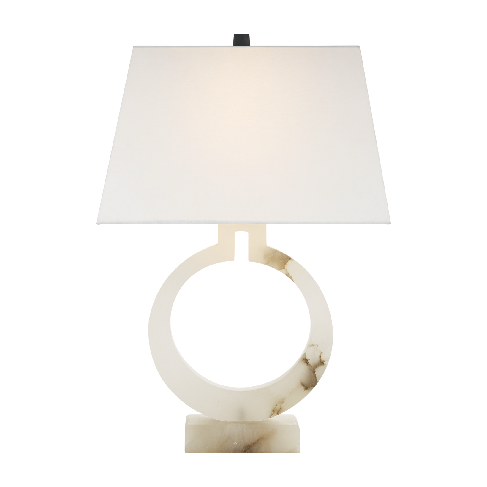 Andrew Martin Ring Form Table Lamp in Alabaster